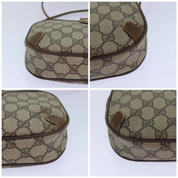 GUCCI GG Supreme Web Sherry Line Shoulder Bag PVC Beige Red 89 02 066 Auth 84927 - Picture 14 of 16
